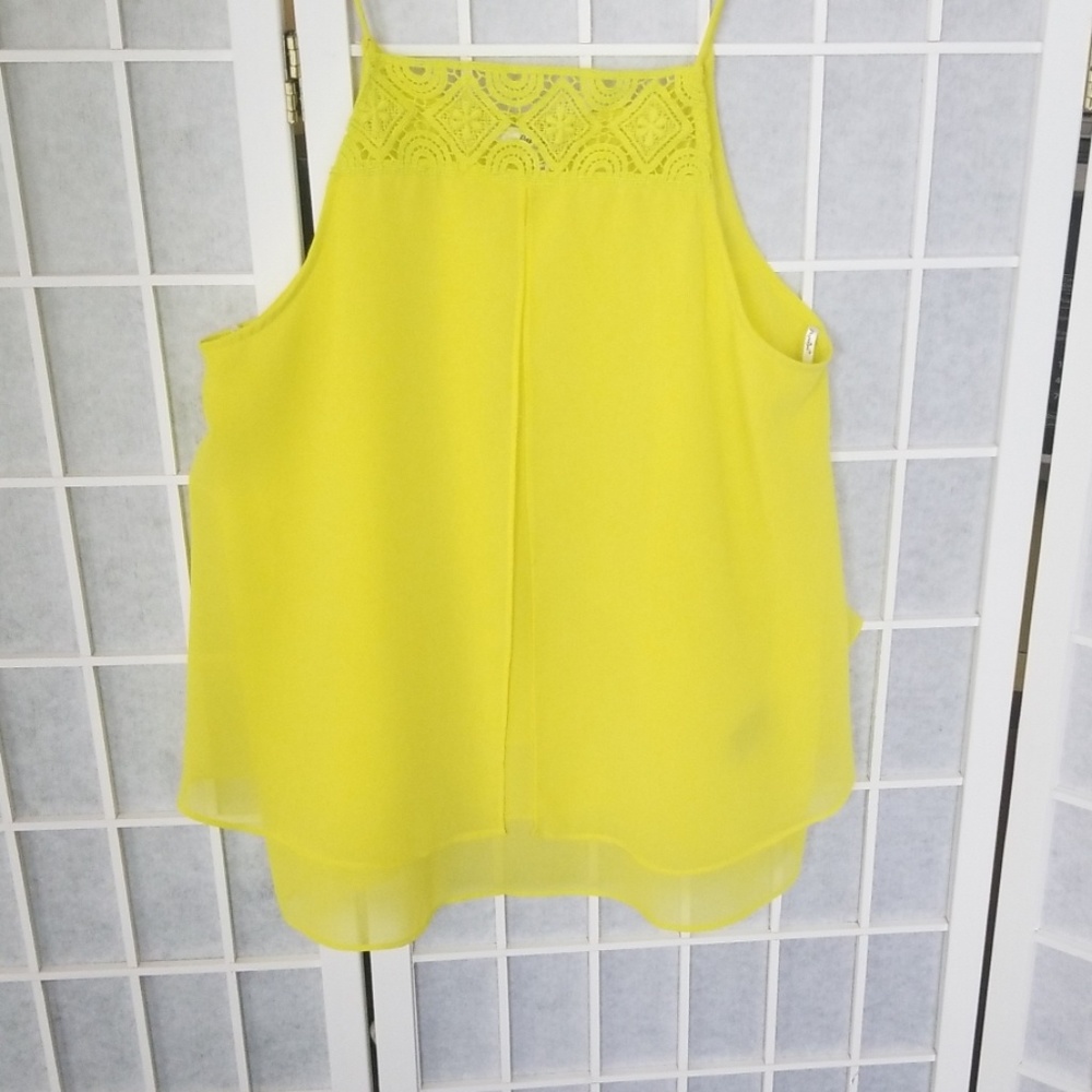 Yellow Spaghetti Strap Top